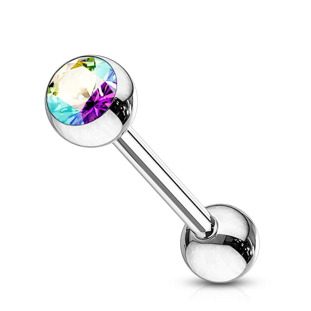 Barbell met gekleurde kristal - Afbeelding 4