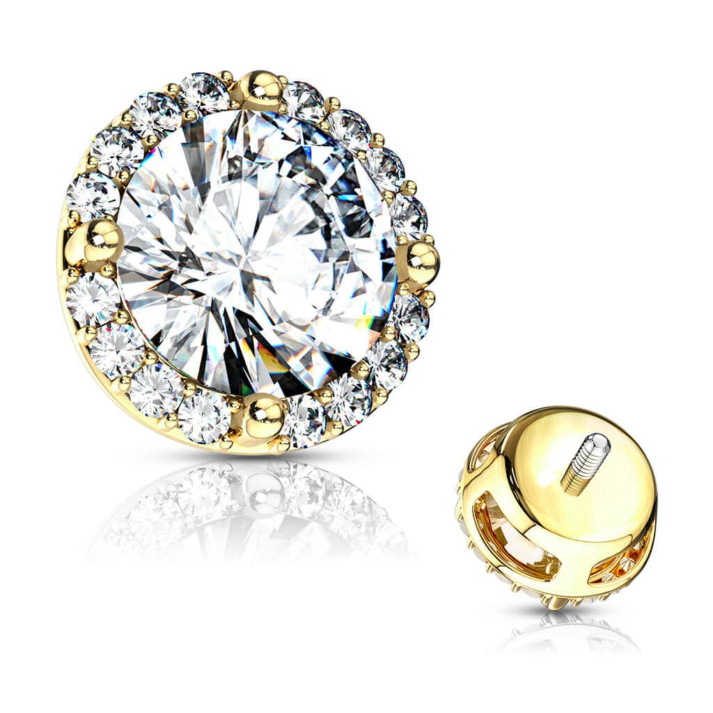 Dermal top met prong-set met kristallen - Afbeelding 5