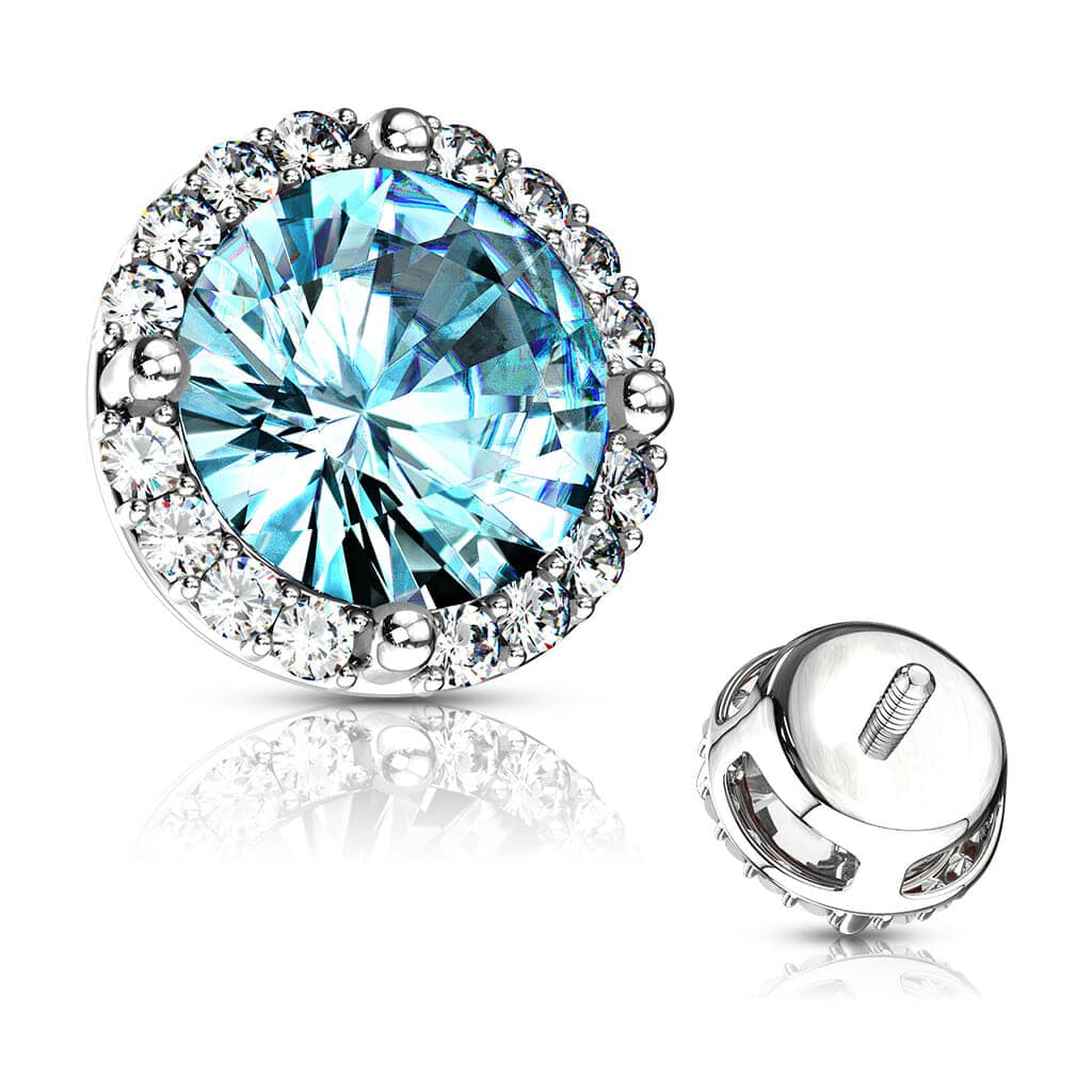 Dermal top met prong-set met kristallen - Afbeelding 4