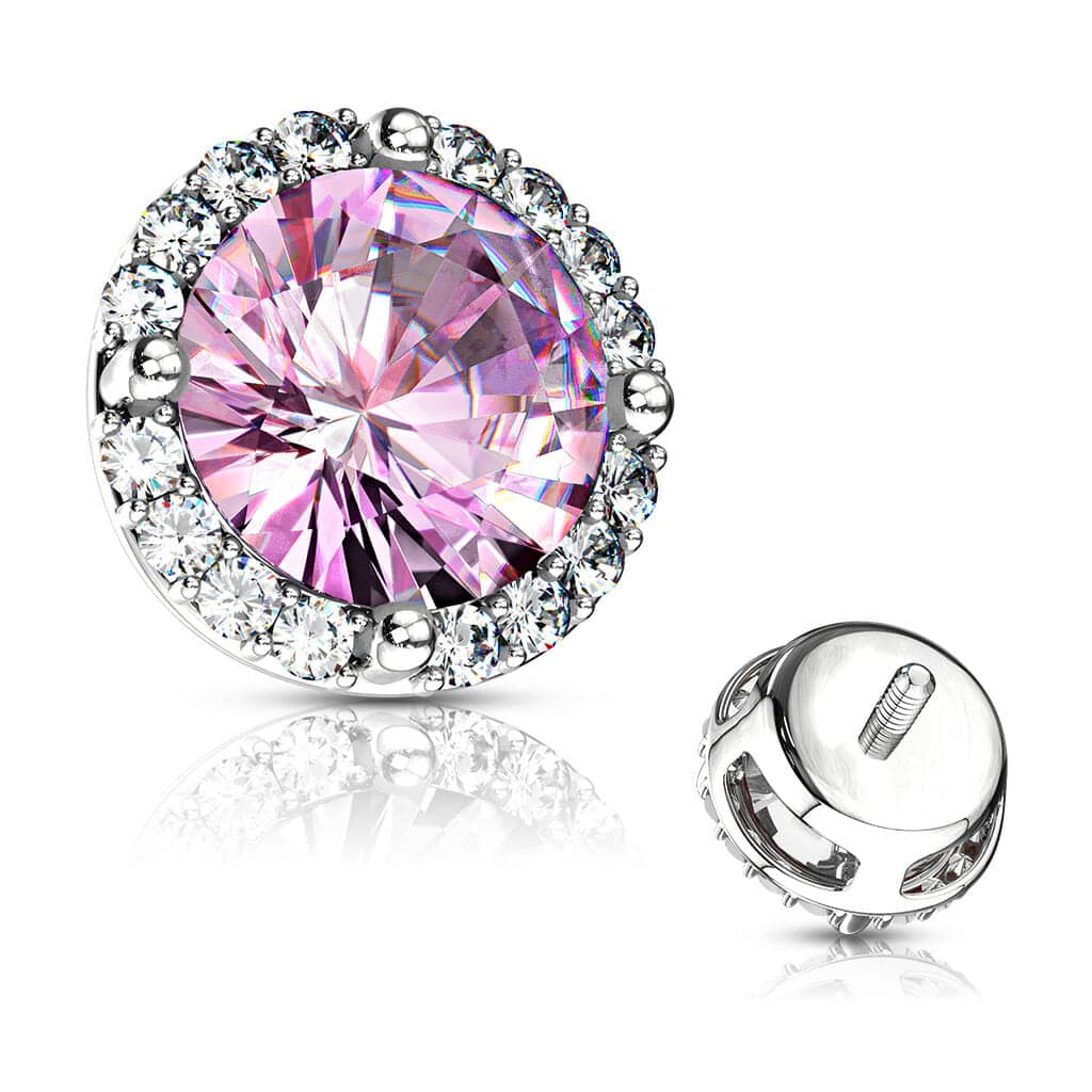 Dermal top met prong-set met kristallen - Afbeelding 3