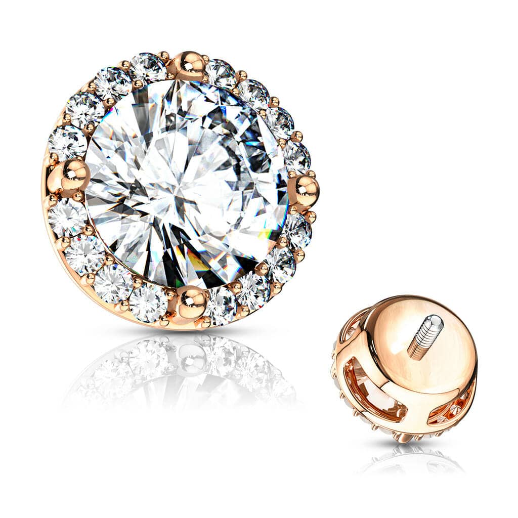 Dermal top met prong-set met kristallen - Afbeelding 6