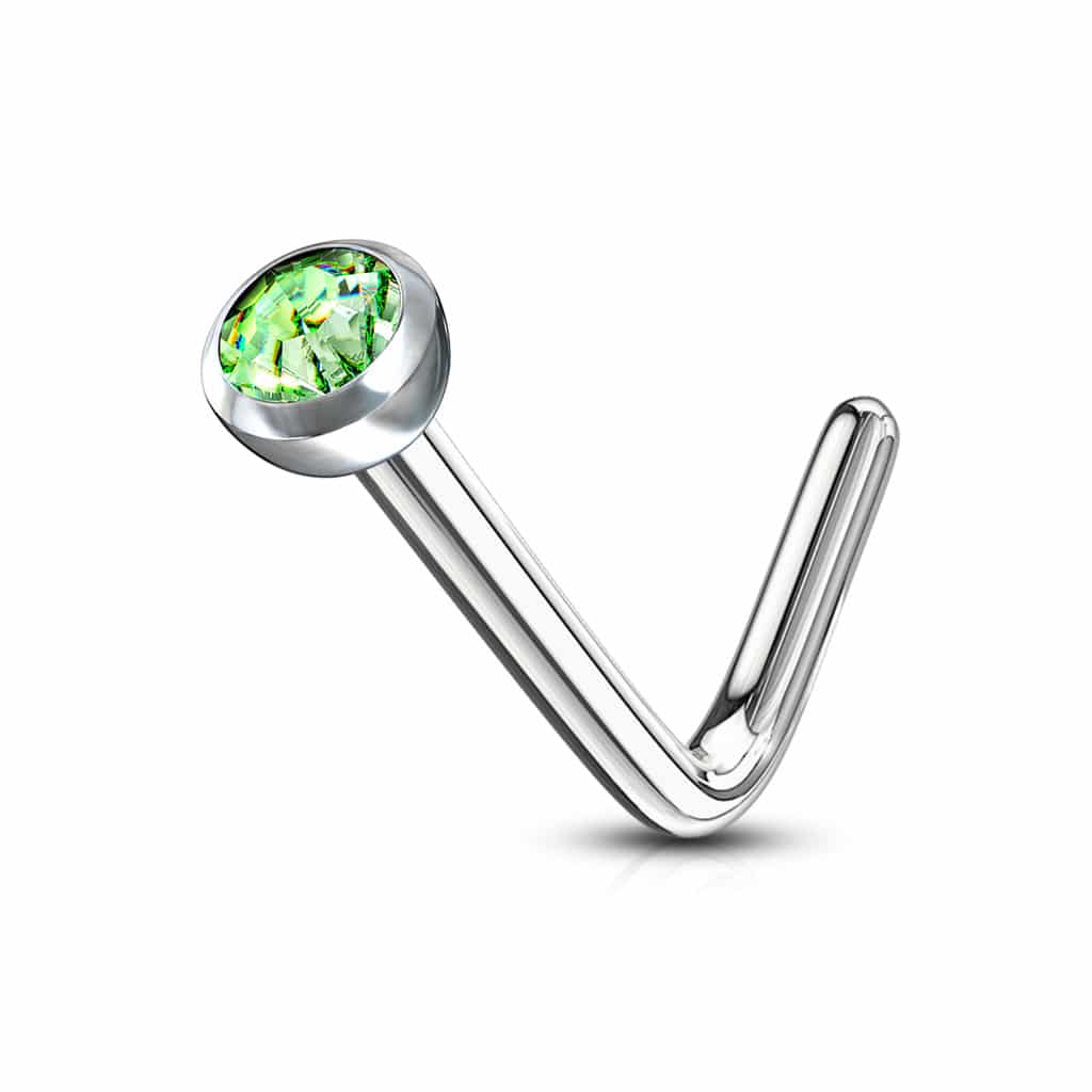 Neus stud standaard met rond kristal - Afbeelding 10