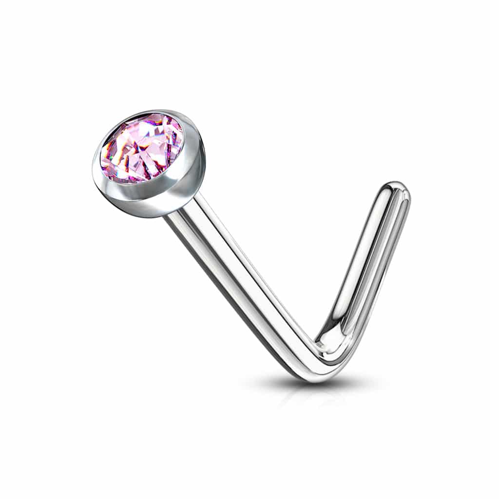 Neus stud standaard met rond kristal - Afbeelding 12